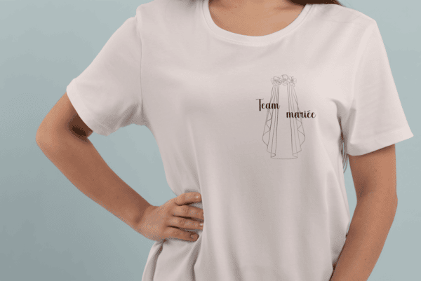T-shirt team mariée voile – Image 3