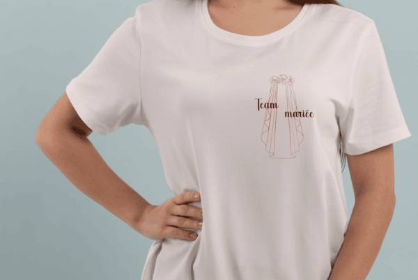 T-shirt team mariée voile – Image 2