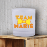 Objet utile evg :Verre team marié- nœud papillon