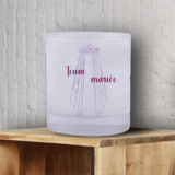 Voile de mariée original : verre à whisky team mariée