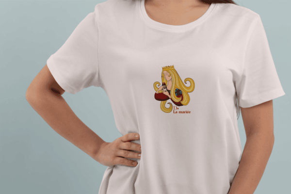 T-shirt la mariée dame de coeur couronne