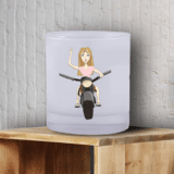 Design moto : verre à whisky team mariée