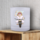 Verre à whisky original : design moto la mariée