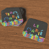 Sous-verres le marié jeu Tetris