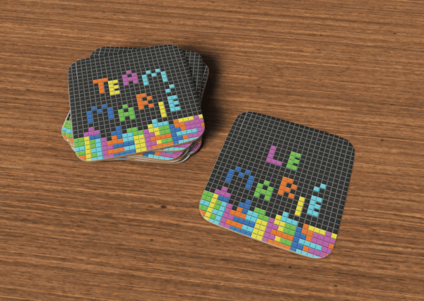 Sous-verres le marié jeu Tetris