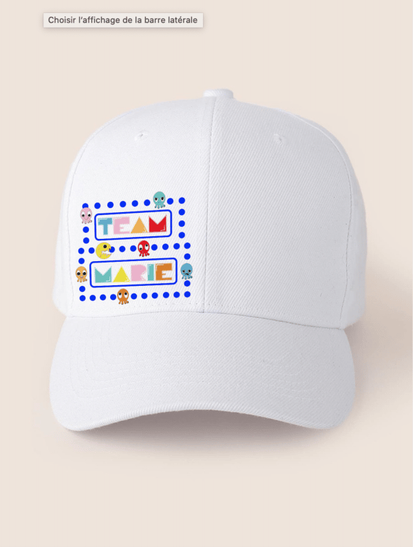 Casquette team marié jeu Pacman