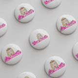Badge la/team mariée barbie