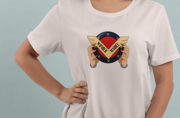 T-shirt super héro wonder mariée