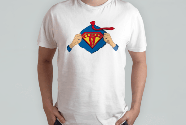 T-shirt super-héro témoin