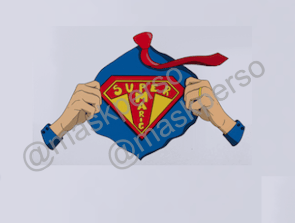Badge super héro marié/témoin – Image 2