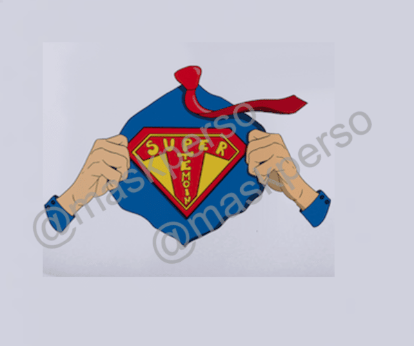 Badge super héro marié/témoin – Image 3