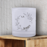 Verre à whisky la mariée- couronne de fleurs