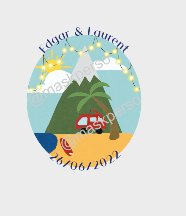 Badge personnalisé Mariage voyage – Image 4