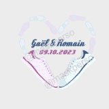 Pochon dragées personnalisé Mariage basket – Image 3