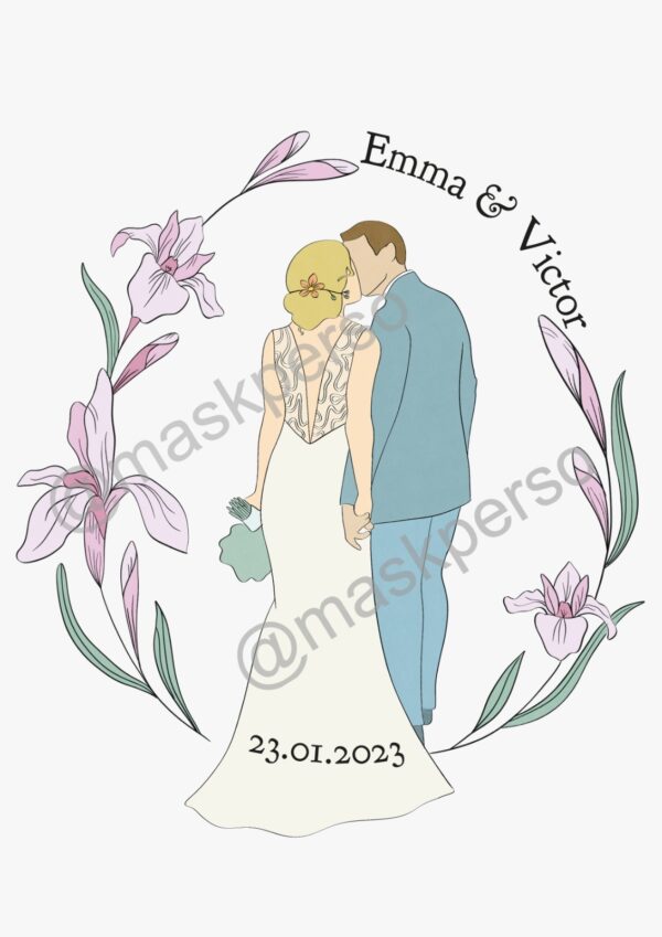 Bougie personnalisée Mariage princesse – Image 4