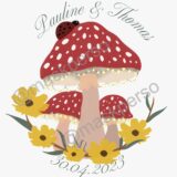 Serviette personnalisé Mariage nature – Image 4