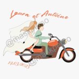 Bougie personnalisée Mariage motard – Image 3