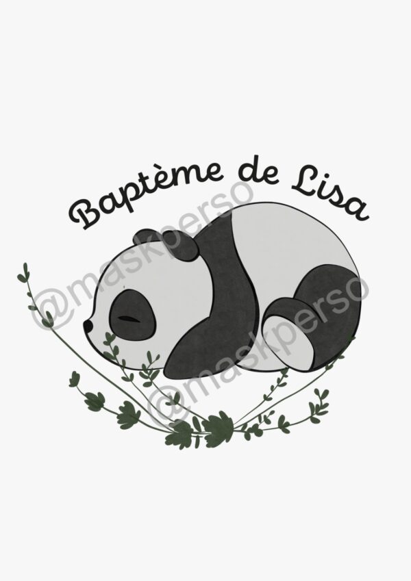 Gobelet personnalisé Baptême panda – Image 2