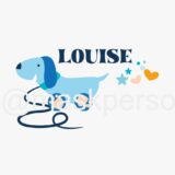 Cape de bain personnalisée bleue chien – Image 2