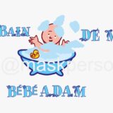 Cape de bain personnalisée bleue – Image 2