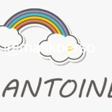 Cape de bain personnalisée arc-en-ciel – Image 2