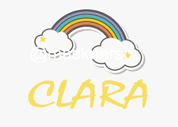 Cape de bain personnalisée arc-en-ciel – Image 2