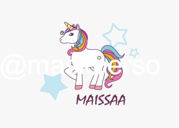 Cape de bain personnalisée rose licorne – Image 2