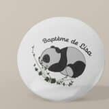 Badge personnalisé Baptême panda