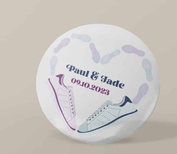 Badge personnalisé Mariage basket – Image 2