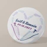 Badge personnalisé Mariage basket