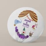 Badge personnalisé Mariage cirque