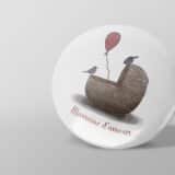 Badge personnalisé marraine d'amour