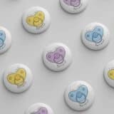 Badge personnalisé parrain tétine
