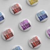 Badge personnalisé parrain écriture