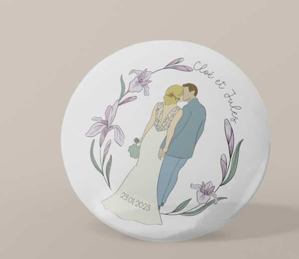 Badge personnalisé Mariage princesse – Image 2