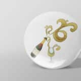 Badge personnalisé Témoin champagne