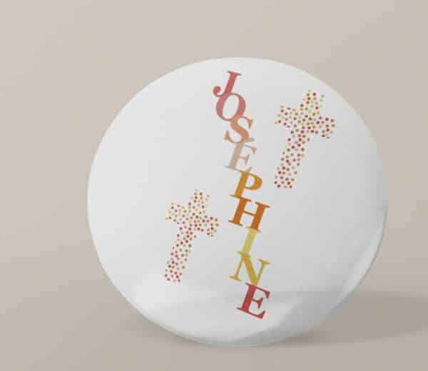 Badge personnalisé Baptême croix – Image 4