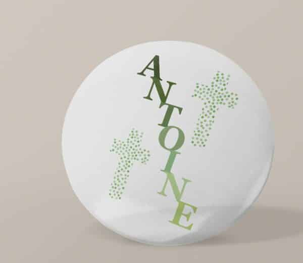 Badge personnalisé Baptême croix – Image 2