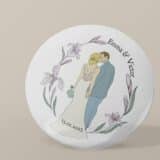 Badge personnalisé Mariage princesse