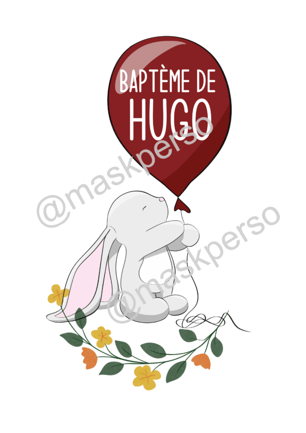 Gobelet personnalisé Baptême lapin – Image 2
