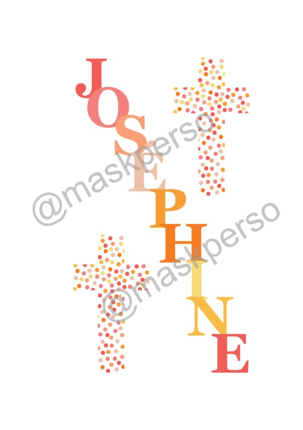 Carte A6 baptême croix colorée – Image 7