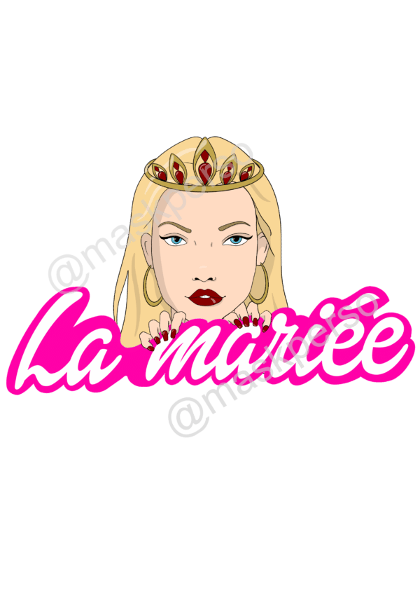 Casquette la mariée : barbie avec couronne – Image 2