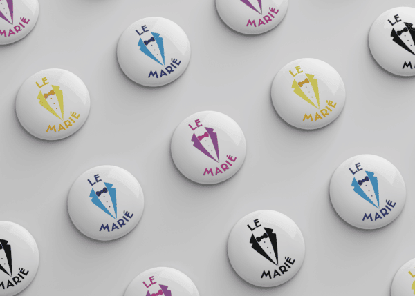 Badge le marié costume