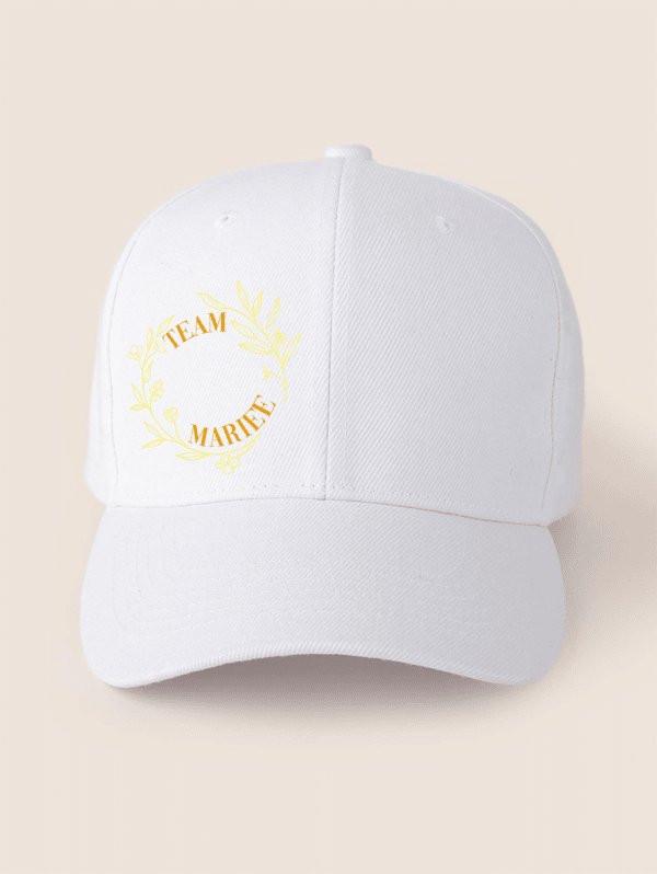 Casquette team mariée- couronne de fleurs