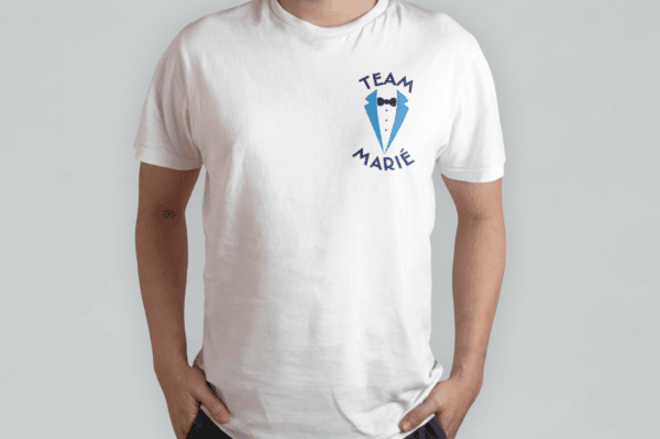 T-shirt team marié costume