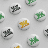 Noeud papillon dessin : badge team marié