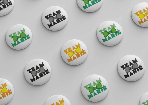 Badge team marié noeud papillon