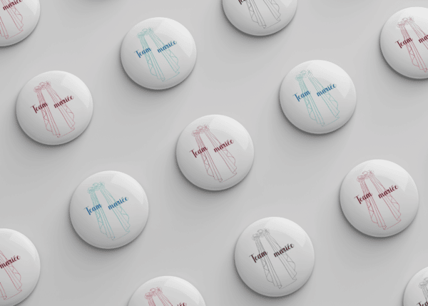 Badge team mariée voile