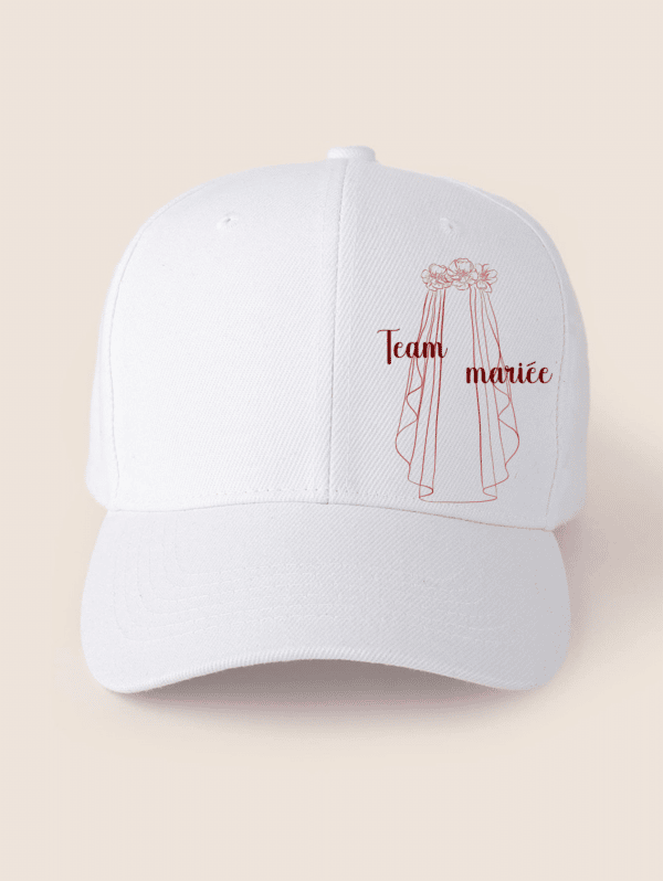 Casquette team mariée voile