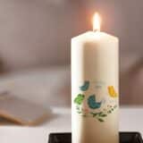 Bougie personnalisée Baptême papillons – Image 2